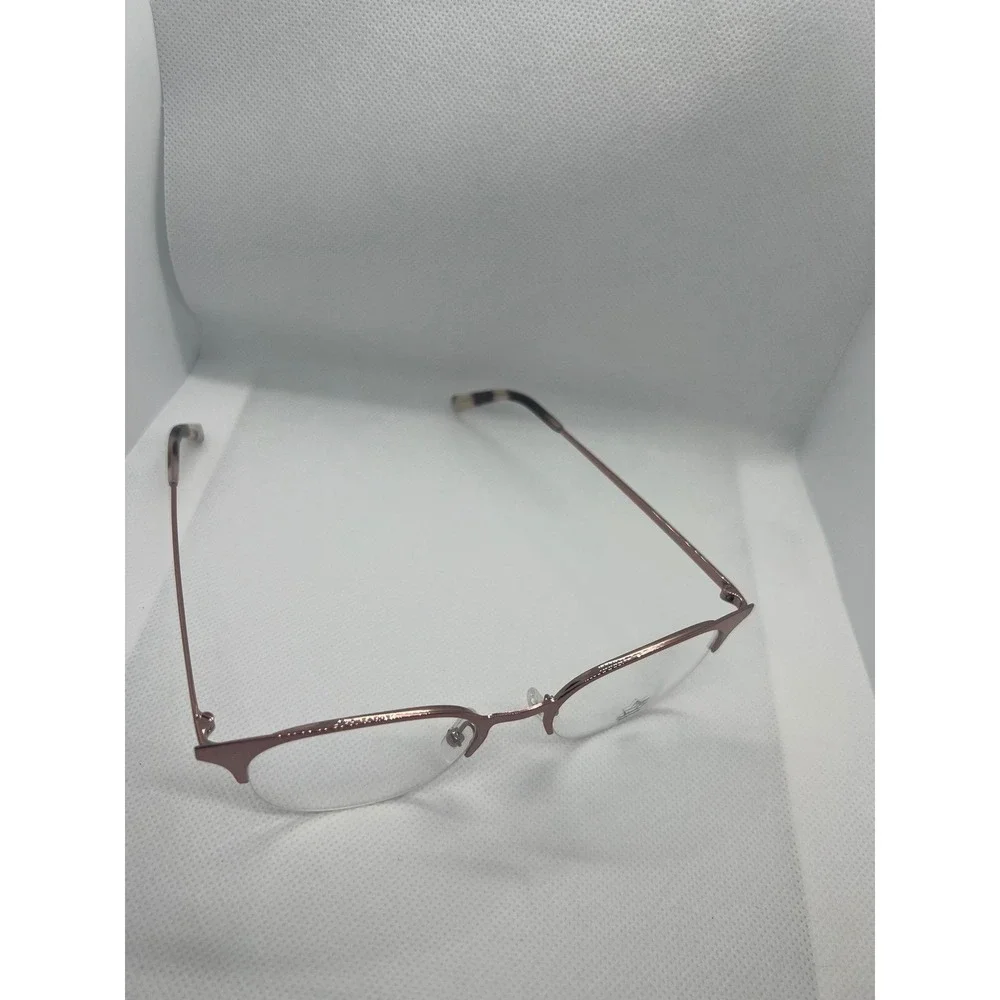 Selah Eyeglasses Frames Rose Gold‎ Metal Semi Rimless Glasses Frames Women